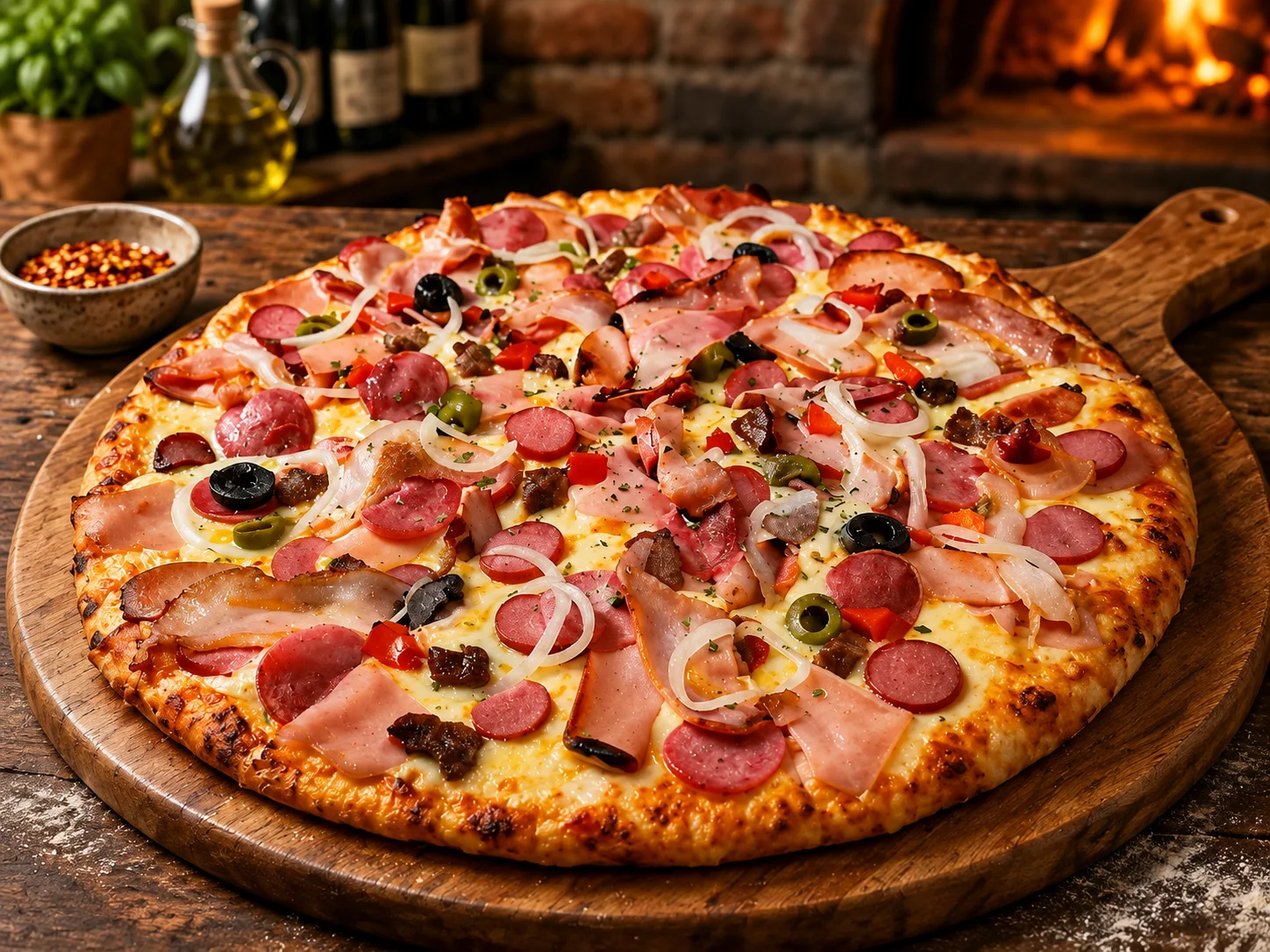 Pizza para compartir en Roy Pizza